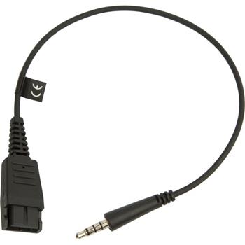 Jabra Audio Cable Adapter, 3.5mm Mini-phone to Quick Disconnect, Black