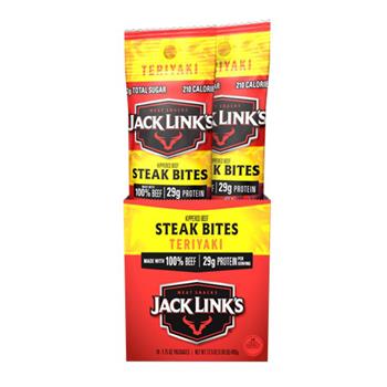 Jack Link’s Steak Bites, Teriyaki&#160;Flavored, 1.75 oz., 60/CS