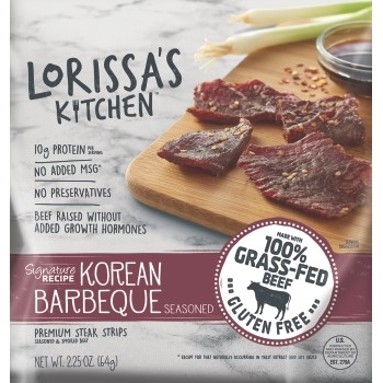 Lorissa&#39;s Kitchen Korean BBQ Beef Jerky, 2.25 oz., 8/CS