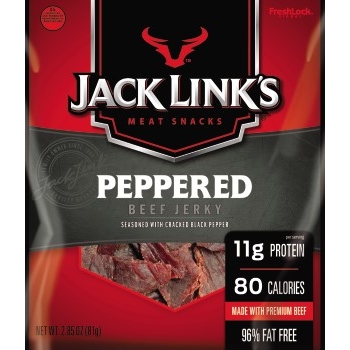 Jack Link’s Peppered Jerky, 2.85 oz. Bag, 8/CS
