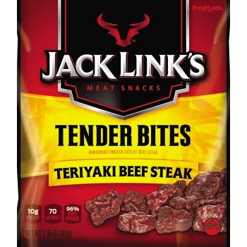 Jack Link’s Teriyaki Nuggets Jerky, 2.85 oz. Bag, 8/CS