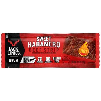 Jack Link’s Sweet Habanero Beef Strip Bar, 0.9 oz, 12/Box