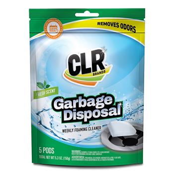 CLR Garbage Disposal, Fresh Scent, 5 Pods/Pack, 6 Packs/Carton