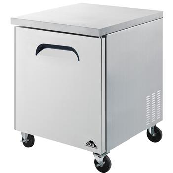 Akita Undercounter Refrigerator, 1 Door, 1 Shelf, 6.55 cu. ft, 134 lbs, Stainless Steel