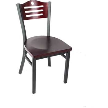 J.M.C Furniture Eagle Series Chair, Metal/Wood, Black