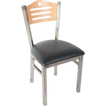 J.M.C Furniture Eagle Series Chair, Metal/Wood, Clear