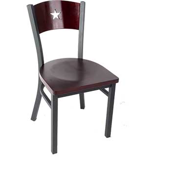 J.M.C Furniture Liberty Series Chair, Metal/Wood, Black
