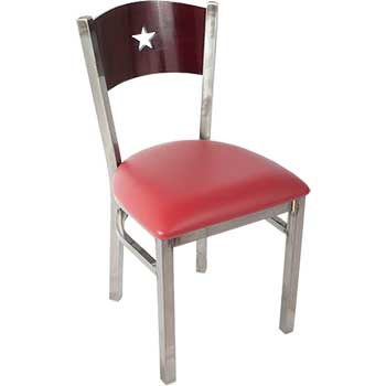 J.M.C Furniture Liberty Series Chair, Metal/Wood, Clear