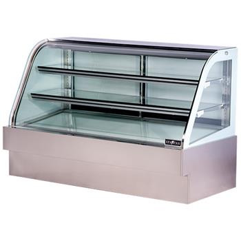 Spartan 72&quot; Curved Glass Deli Case, Stainless Steel
