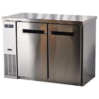 Spartan 48&quot; Refrigerated Back Bar Cooler, 11.8 cubic feet, Stainless Steel