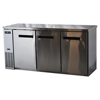 Spartan 72&quot; Refrigerated Back Bar Cooler, 19.6 cubic feet, Stainless Steel