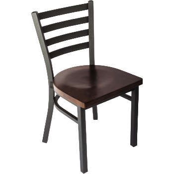 J.M.C Furniture Chair, Ladder Back, Steel Frame, Black