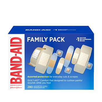 BAND-AID Adhesive Bandages Family Variety Pack, 280/BX