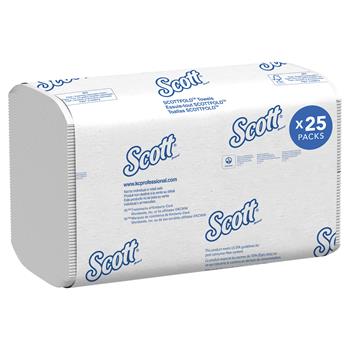 Scott Pro Scottfold Multifold Paper Towels, 2-Ply, White, 175 Towels/Pack, 25 Packs/Carton