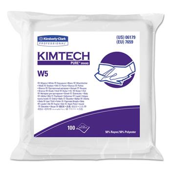 Kimtech W5 Dry Wipes, White, 100 Sheets/Box, 5 Boxes/Carton