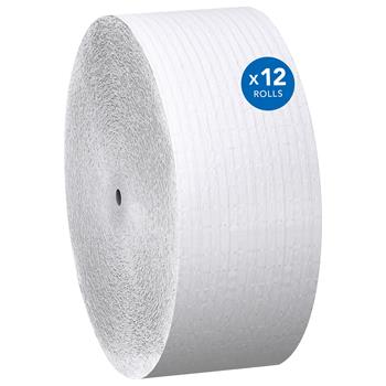 Scott Essential Coreless Jumbo Roll Toilet Paper, 1-Ply, 2,300&#39; Per Roll, 12 Rolls/Carton