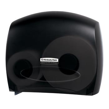 Kimberly-Clark Professional Jumbo Roll Toilet Paper Dispenser, with Stub Roll, 16.0 in x 13.88 in x 5.75 in, Black