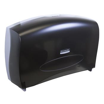 Kimberly-Clark Professional Jumbo Roll Toilet Paper Dispenser, Combo Unit, 20.43 in x 13.12 in x 5.8 in, Black