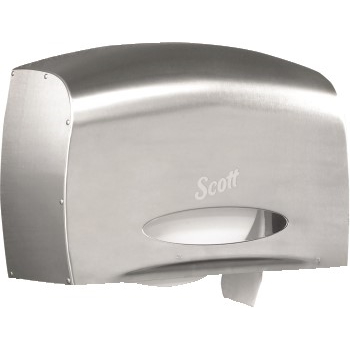 Scott Pro Coreless Jumbo Roll Toilet Paper Dispenser, 14.25&quot; x 9.75&quot; x 6.0&quot;, Stainless Steel