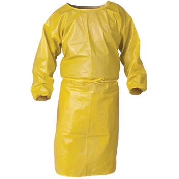KleenGuard™ Kleenguard A70 Chemical Spray Protection Smock, Yellow, 52&#39;&#39;, 25/CS