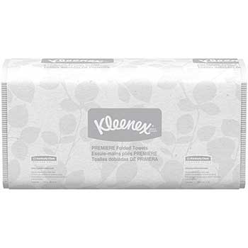 Kleenex Premiere Trifolded Paper Towels, 2-Ply, 7.8” x 12.4” Sheets, White, 120 Sheets/Pack, 25 Packs/Carton