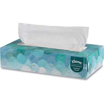 Kleenex Professional Facial Tissue For Business, Flat Tissue Boxes, 2-Ply, White, 100 Tissues Per Box