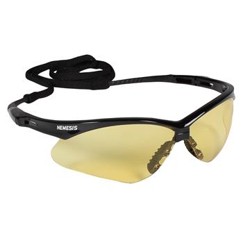 KleenGuard Nemesis Safety Glasses, Amber KleenVision Anti-Fog Lenses with Black Frame, Unisex, 1 Pair