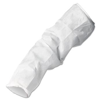 KleenGuard A10 Light Duty Sleeve Protectors, Universal Size, Elastic, Ambidextrous, 18 in. Length, White, 200 Sleeves/Carton