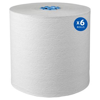 Kleenex Hard Roll Paper Towels, 1.75&quot; Blue Core, White, 700 ft. Per Roll, 6 Rolls/Carton