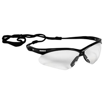 KleenGuard V30 Nemesis Safety Glasses, Clear KleenVision Anti-Fog Lenses with Black Frame, Unisex, 1 Pair
