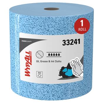 WypAll Oil, Grease and Ink Cloths, Jumbo Roll, Blue, 717 Sheets/Roll, 1 Roll/Carton