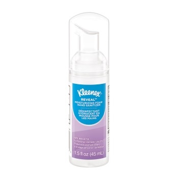 Kleenex&#174; Ultra Moisturizing Foam Hand Sanitizer, 1.5 oz, Clear