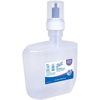 Scott Control Ultra Moisturizing Foam Hand Sanitizer, NSF E-3 Rated, Clear, Unscented, 1.2 L Bottles, 2 Bottles/Carton
