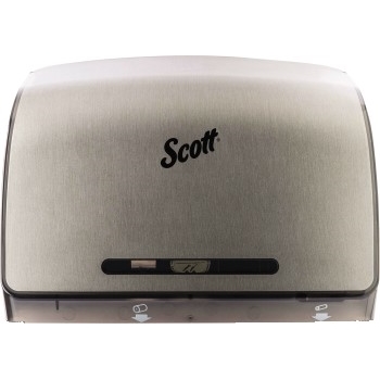 Scott Coreless JRT Tissue Dispenser, 14 1/10w x 5 4/5d  x 10 2/5h, Brushed Metallic