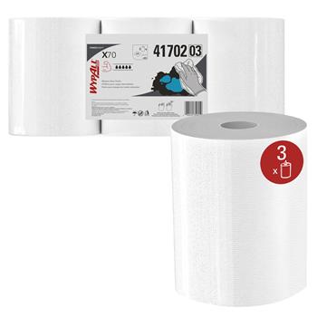 WypAll X70 Centerpull Wipers, 9 4/5 x 13 2/5, White, 275/Roll, 3 Rolls/Carton