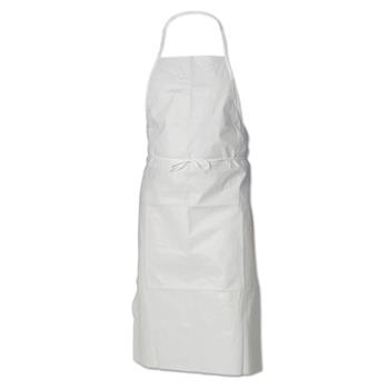 KleenGuard A40 Liquid &amp; Particle Protection Aprons, Knee Length, Bound Neck/Ties, White, One Size, 100 Aprons/Carton