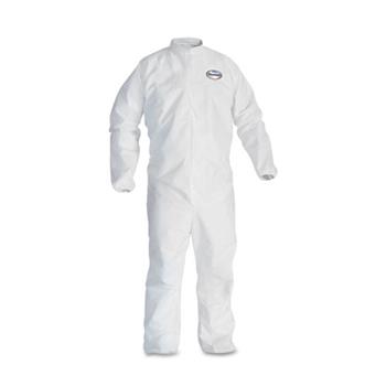 KleenGuard A30 Breathable Splash/Particle Protection Coveralls, Zip Front, Elastic Wrists/Ankles, White, 2-XL, 25 Coveralls/Carton