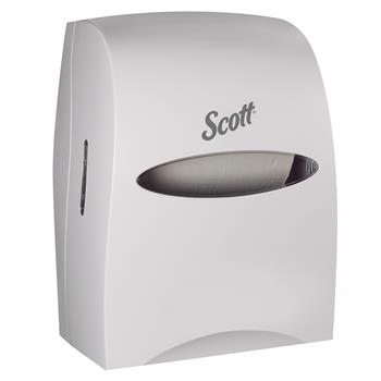 Scott Essential Manual Hard Roll Towel Dispenser, 12.63 in x 16.13 in x 10.2 in, White