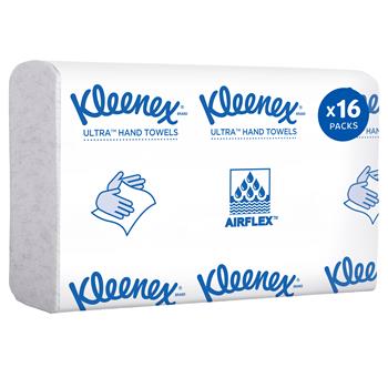 Kleenex Reveal Multi-Fold Hand Towels, White, 16 Packs Of 150 Towels, 2,400 Towels/Carton