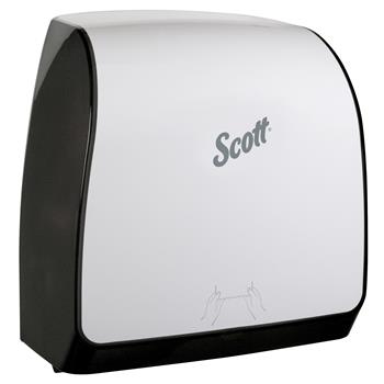 Scott Slimroll Manual Towel Dispenser, White, for Scott Orange Core Towels, 12.65&quot; x 13.02&quot; x 7.18&quot;