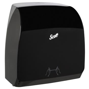 Scott Slimroll Manual Towel Dispenser, Black, for Scott Orange Core Towels, 12.65&quot; x 13.02&quot; x 7.18&quot;