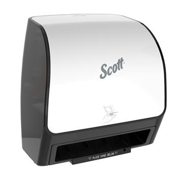 Scott Electronic Slimroll Towel Dispenser, White, for Scott Orange Core Towels, 11.8&quot; x 12.35&quot; x 7.25&quot;