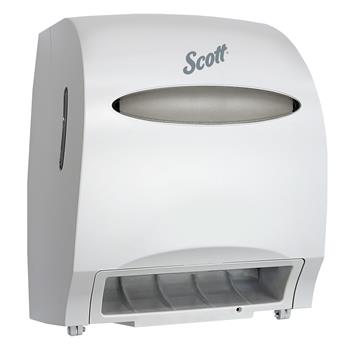 Scott Essential Automatic Hard Roll Towel Dispenser, 12.70 in x 15.76 in x 9.57 in, White