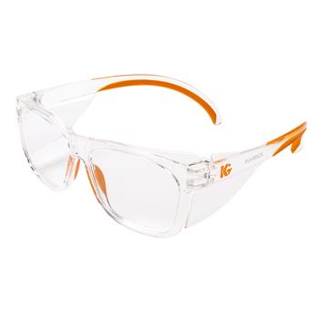 KleenGuard V30 Maverick Safety Glasses, Clear KleenVision Anti-Fog Lenses with Clear Frame, Unisex, 12 Pairs/Carton