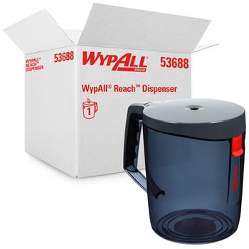 WypAll Reach Towel Dispenser System for WypAll Reach Towels, Optional Mounting Bracket included, Black