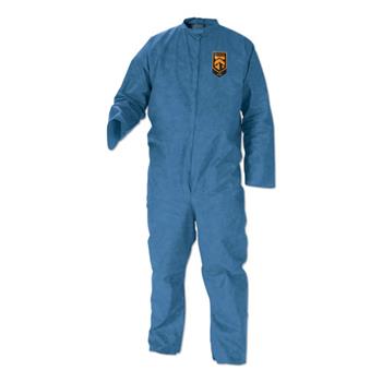 KleenGuard A20 Breathable Particle Protection Coveralls, Zip Front, Blue, 2-XL, 24 Coveralls/Carton