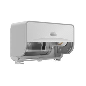 Kimberly-Clark Professional ICON Coreless Standard Roll Toilet Paper Dispenser And Faceplate, 2 Roll Horizontal, White Mosaic