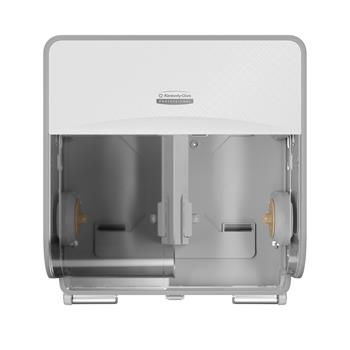 Kimberly-Clark Professional ICON Coreless Standard Roll Toilet Paper Dispenser And Faceplate, 4 Roll, White Mosaic