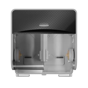 Kimberly-Clark Professional ICON Coreless Standard Roll Toilet Paper Dispenser And Faceplate, 4 Roll, Black Mosaic