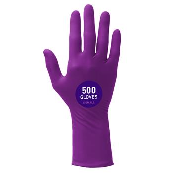 Kimtech Polaris Xtra Nitrile Exam Gloves, 5.9 mil, 12&quot;, Extra Small, Purple, 50 Gloves/Box, 10 Boxes/Case